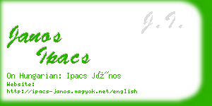 janos ipacs business card